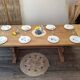 Monastery table with extension solid oak wood