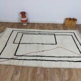 Handmade wool Berber rug 260 x 150 cm