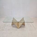 Table Basse Italienne en Travertin, 1980s