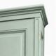Parisian bonnetière, solid pine, Art Deco, renovated, grey-green.