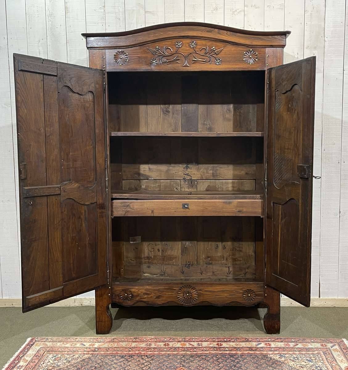 19th century Breton chestnut wardrobe