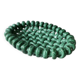 Woven ceramic basket signed Jérome Massier Vallauris