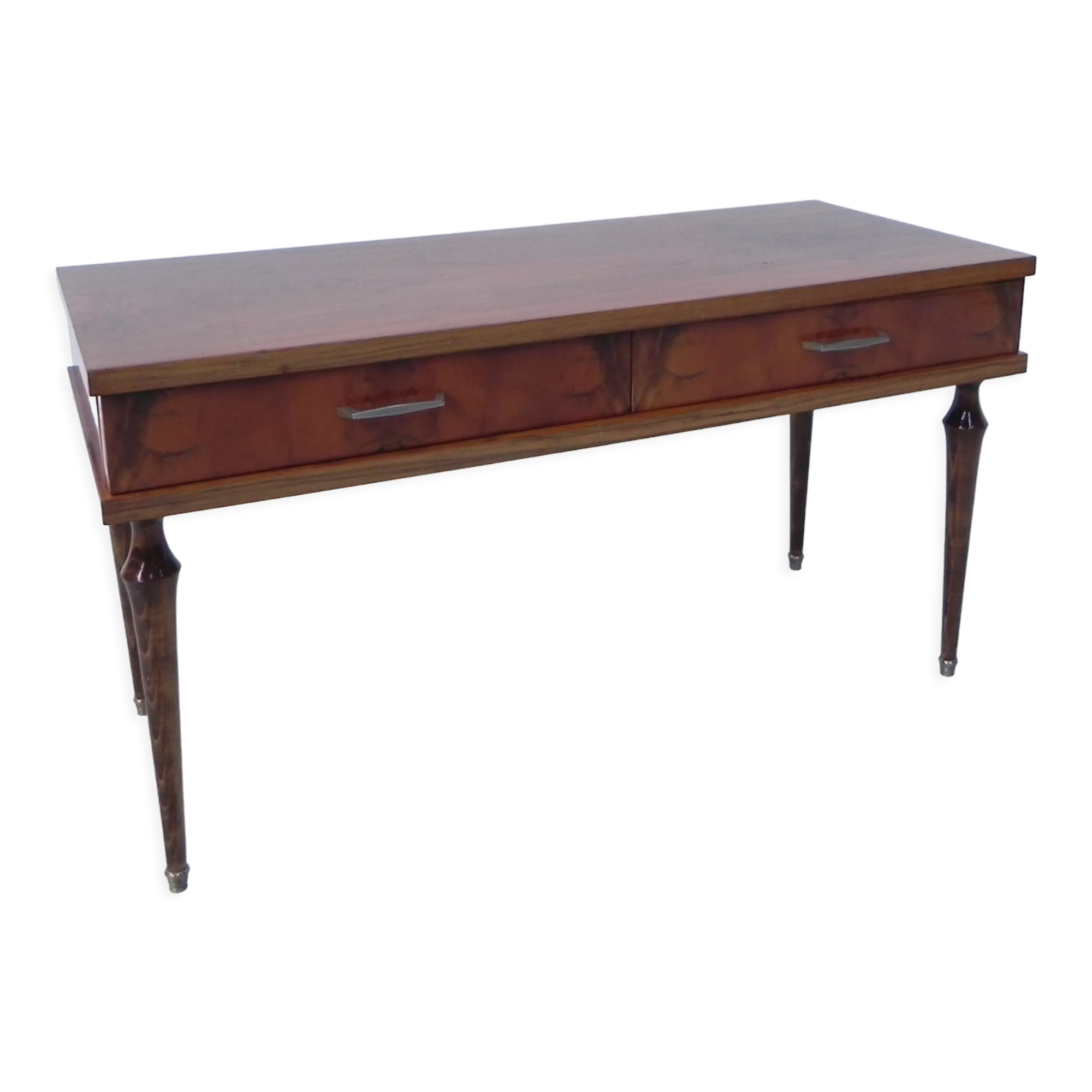 Bureau bas vintage avec 2 tiroirs NF ameublement