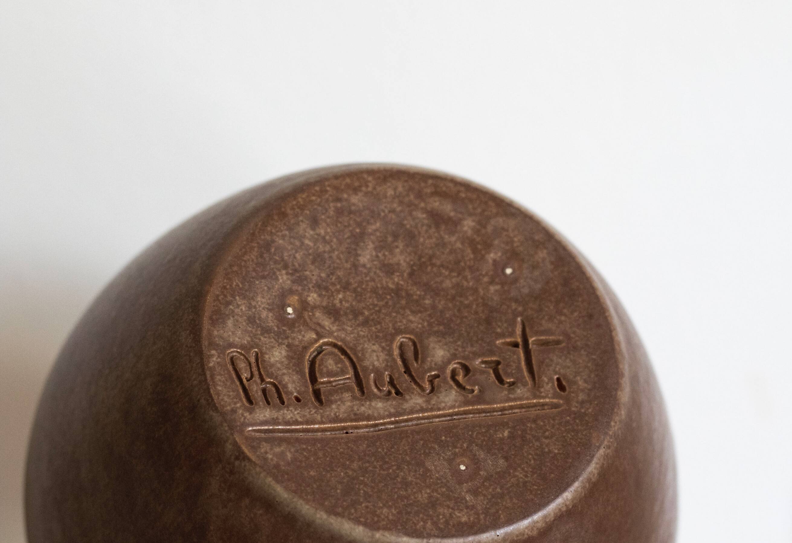 Large vintage signed flower pick