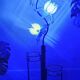 Vintage hollywood regency lotus lamp blue