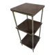 Étagère en palissandre et laiton doré 3 plateaux 1960