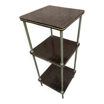 Rosewood and gilt brass shelf with 3 shelves, 1960