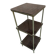 Étagère en palissandre et laiton doré 3 plateaux 1960