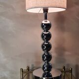 lampe boules chrome, style 70s barbier, philipe 39x18