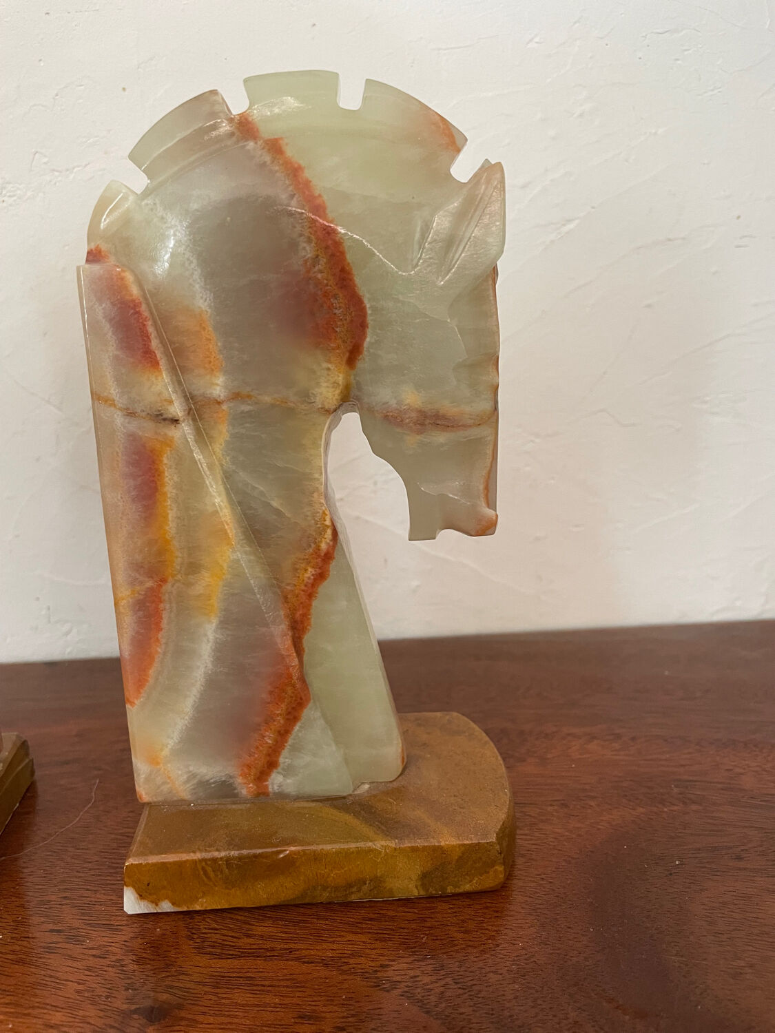 Pair of vintage onyx bookends