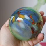 Vintage multicolor Murano arlecchino glass vase