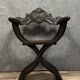 fauteuil Dagobert style Renaissance en bois massif époque XIX circa 1850