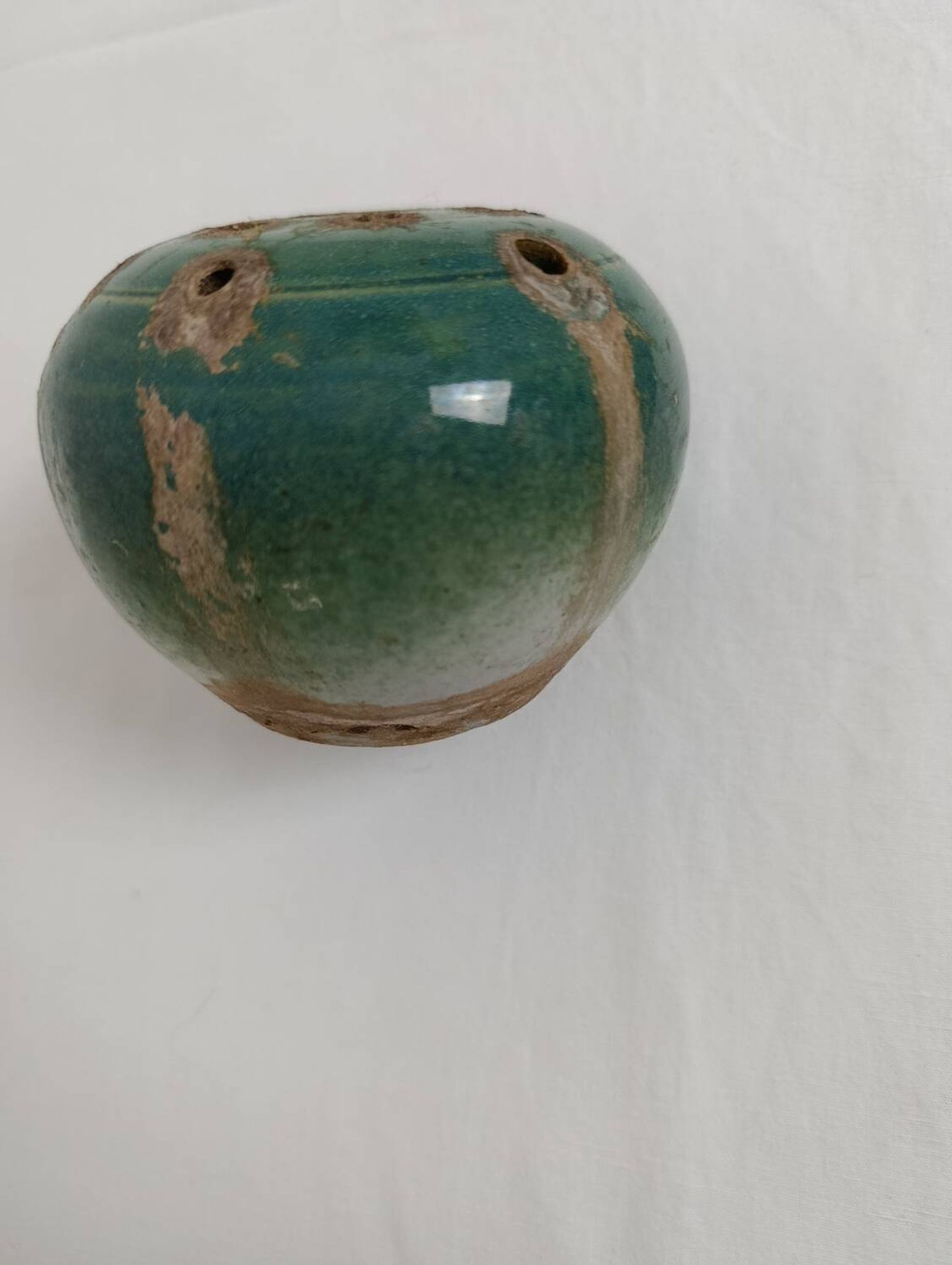 Vase pique fleurs en grès émaillé artisanale