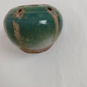Vase pique fleurs en grès émaillé artisanale