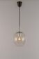 Small Limburg chrome pendant light with clear glass globe, Germany, 1970s.