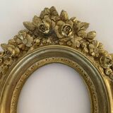 Bronze frame gild napoleon iii xix floral decoration