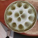 12 Assiettes à huitre et 1 plat de présentation