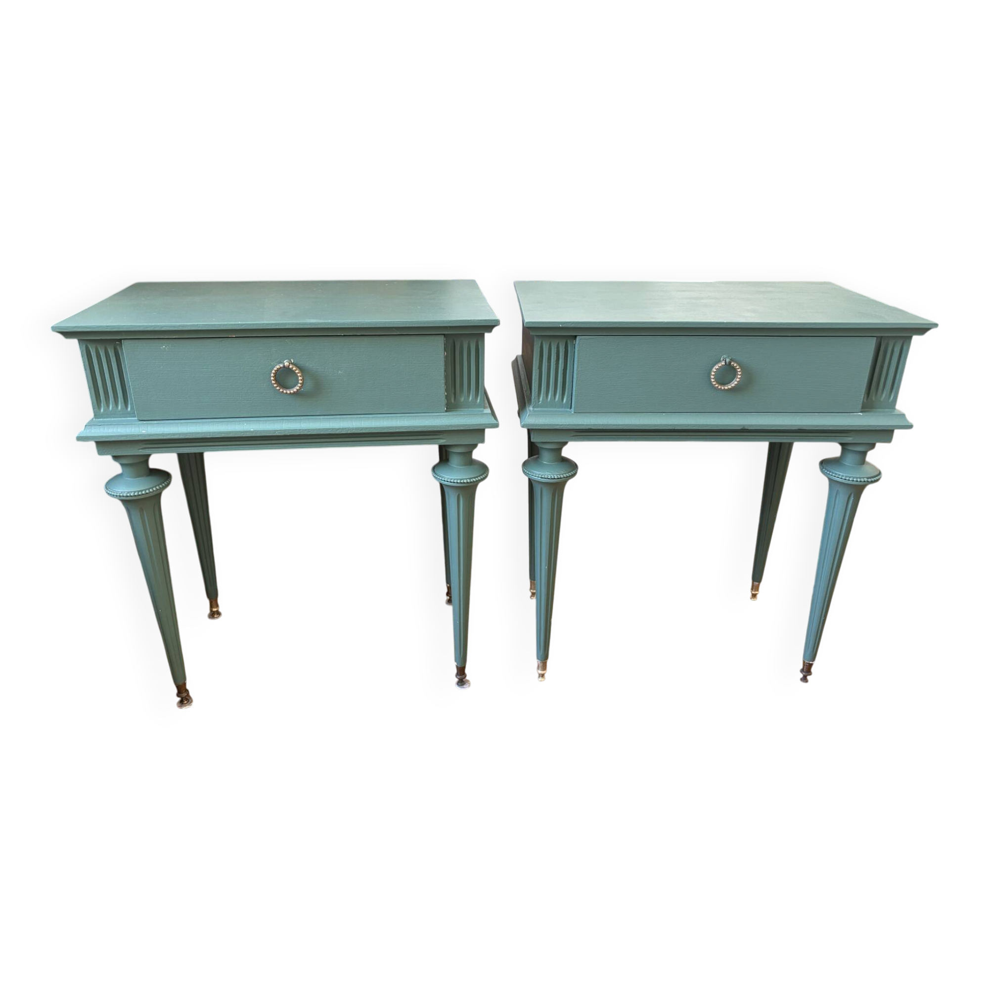 Lot 2 tables chevet style empire