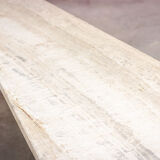 Architectural coffee table from the 70s in modernist travertine