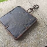 Brutalist cast iron mirror