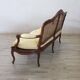 Antique Walnut And Vienna Straw Sofa, Italy 18th Century