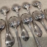 12 silver-plated coffee spoons by Christofle Marly, 13.6 cm