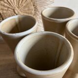 4 Mazagran in stoneware from Brenne, France.