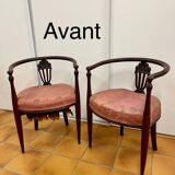 Fully restored Art Deco armchairs from 1930