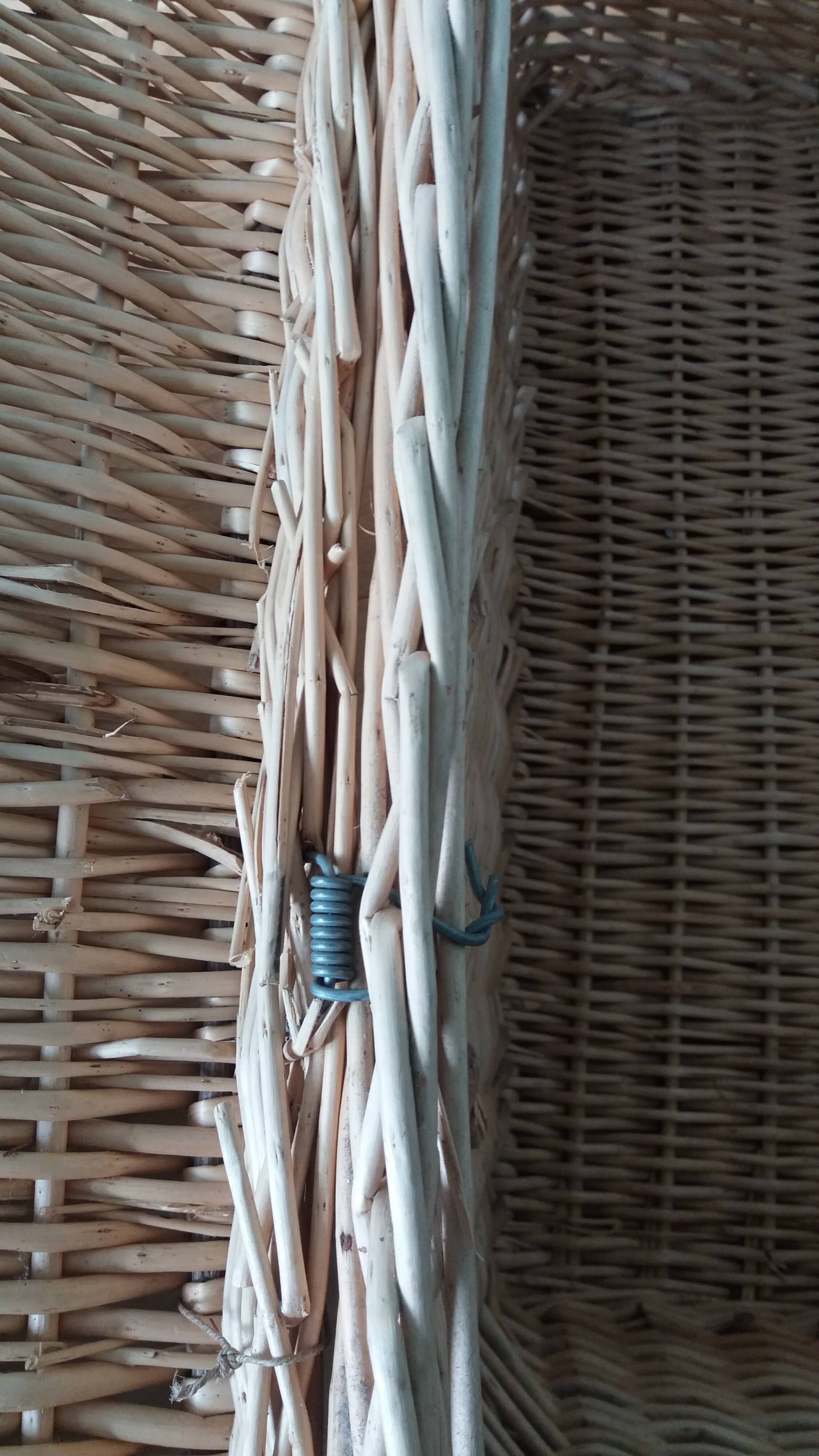 Wicker crate, very large basket