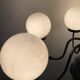 Vintage "Lamppost" in opaline and wood 6 fires