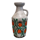 Ancien vase design des années 70 de Strehla keramik CDR 1302 Allemagne