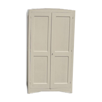 Restored 1930 art deco wardrobe, pure linen color