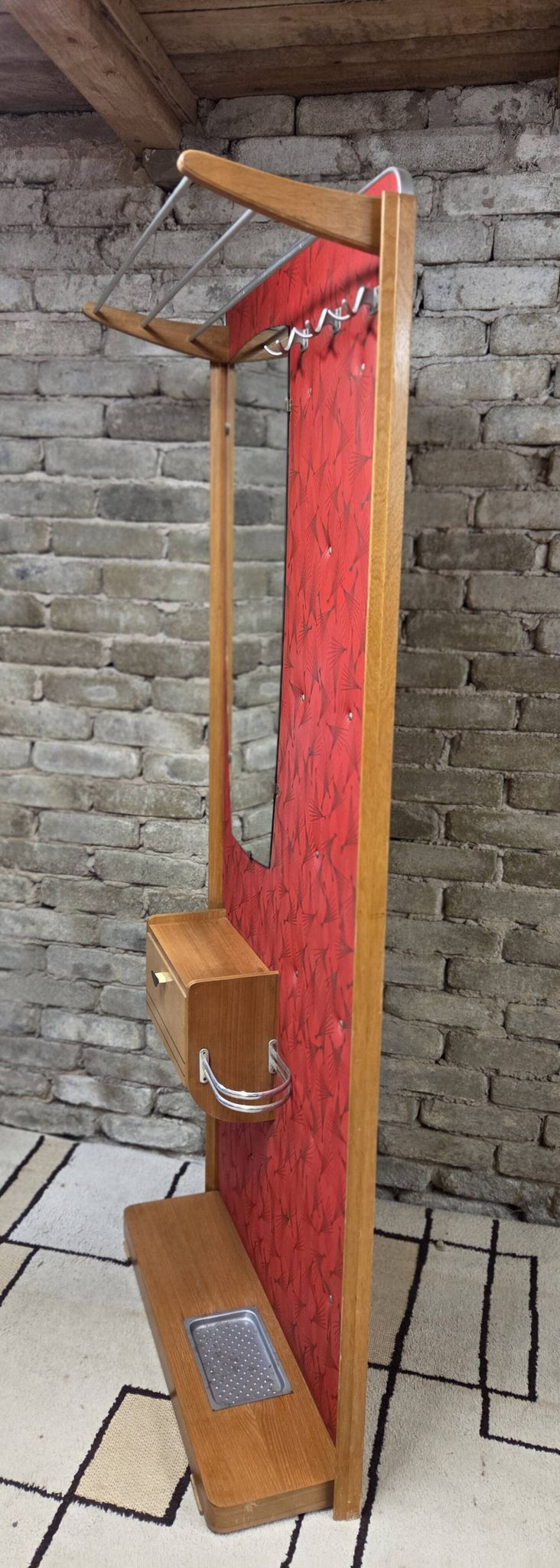 Vintage wall coat rack from the 50s/60s – Rockabilly design cloakroom