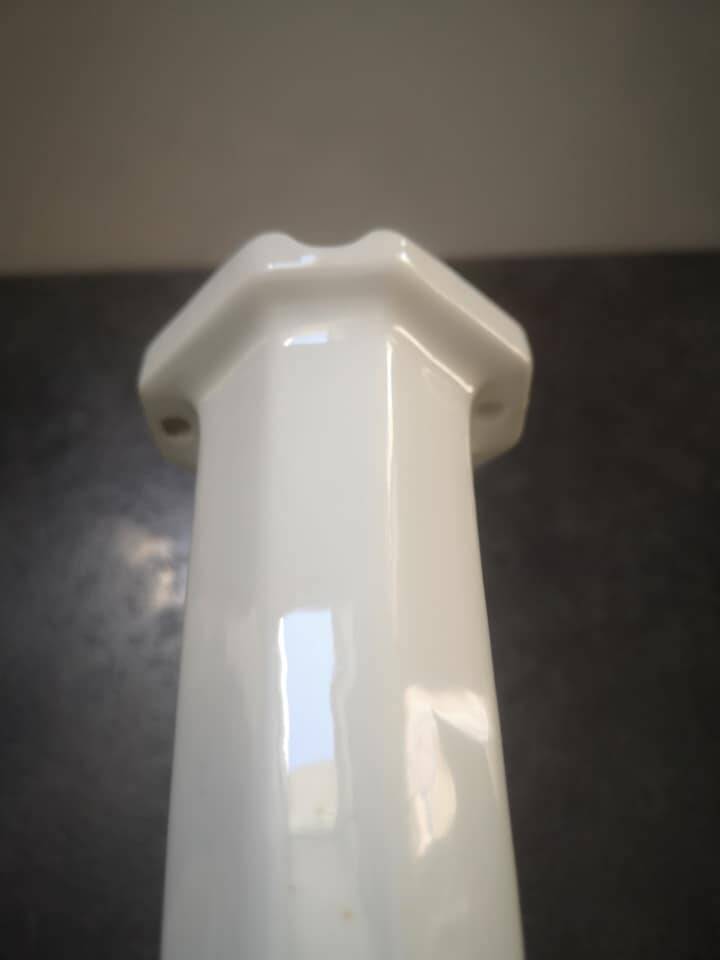 Old white porcelain bathroom wall light art deco 1930 opaline tulip