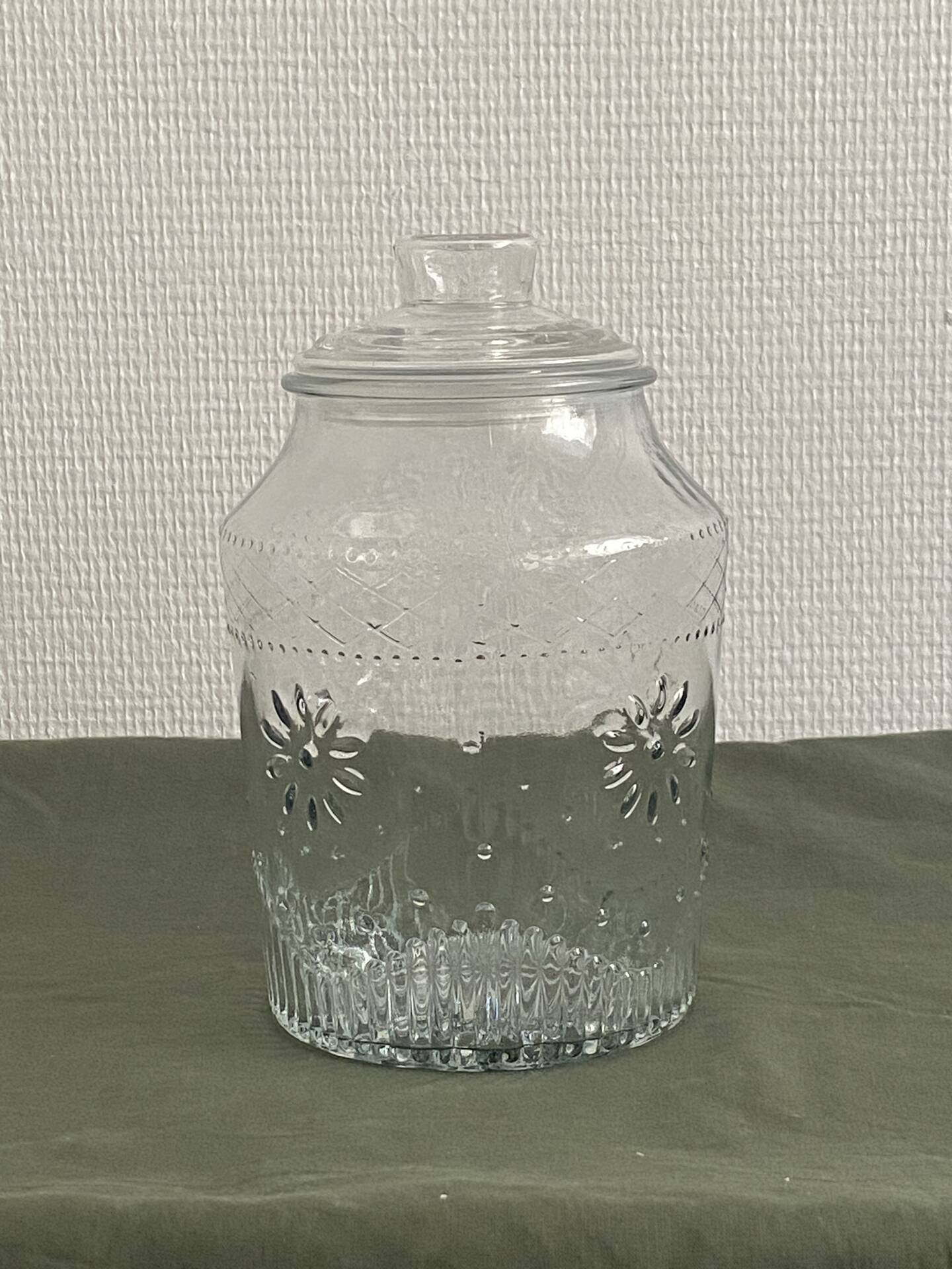 Grande bonbonnière en verre