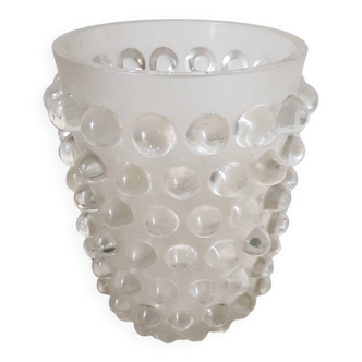 Antique crystal ball vase