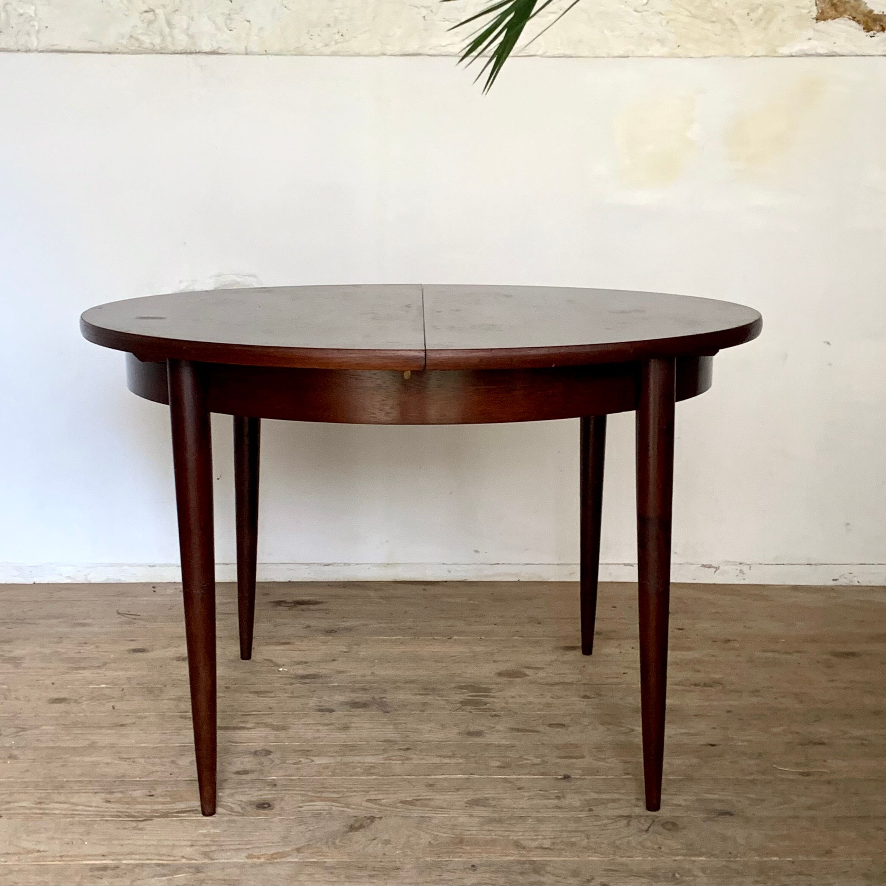 Vintage Scandinavian round table in Rio rosewood