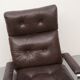 Fauteuil en cuir marron 1970