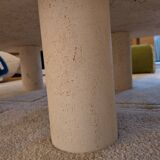 Travertine coffee table, Angelo Mangiarotti, Italy, 1970s