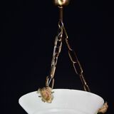 Charming white Art Deco alabaster pendant, 1940s