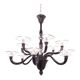 Lustre italien contemporain en verre noir