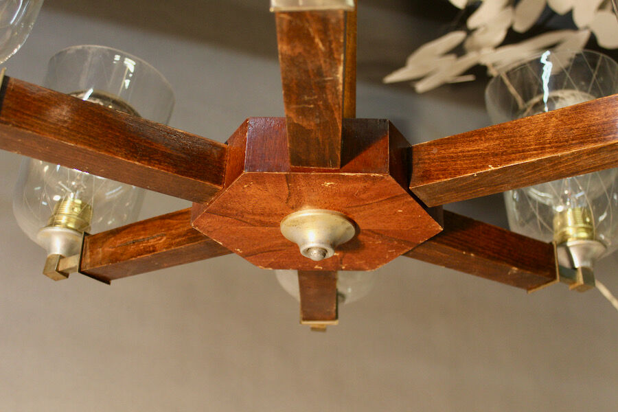 Chandelier 1940 at 6 bras de lumière