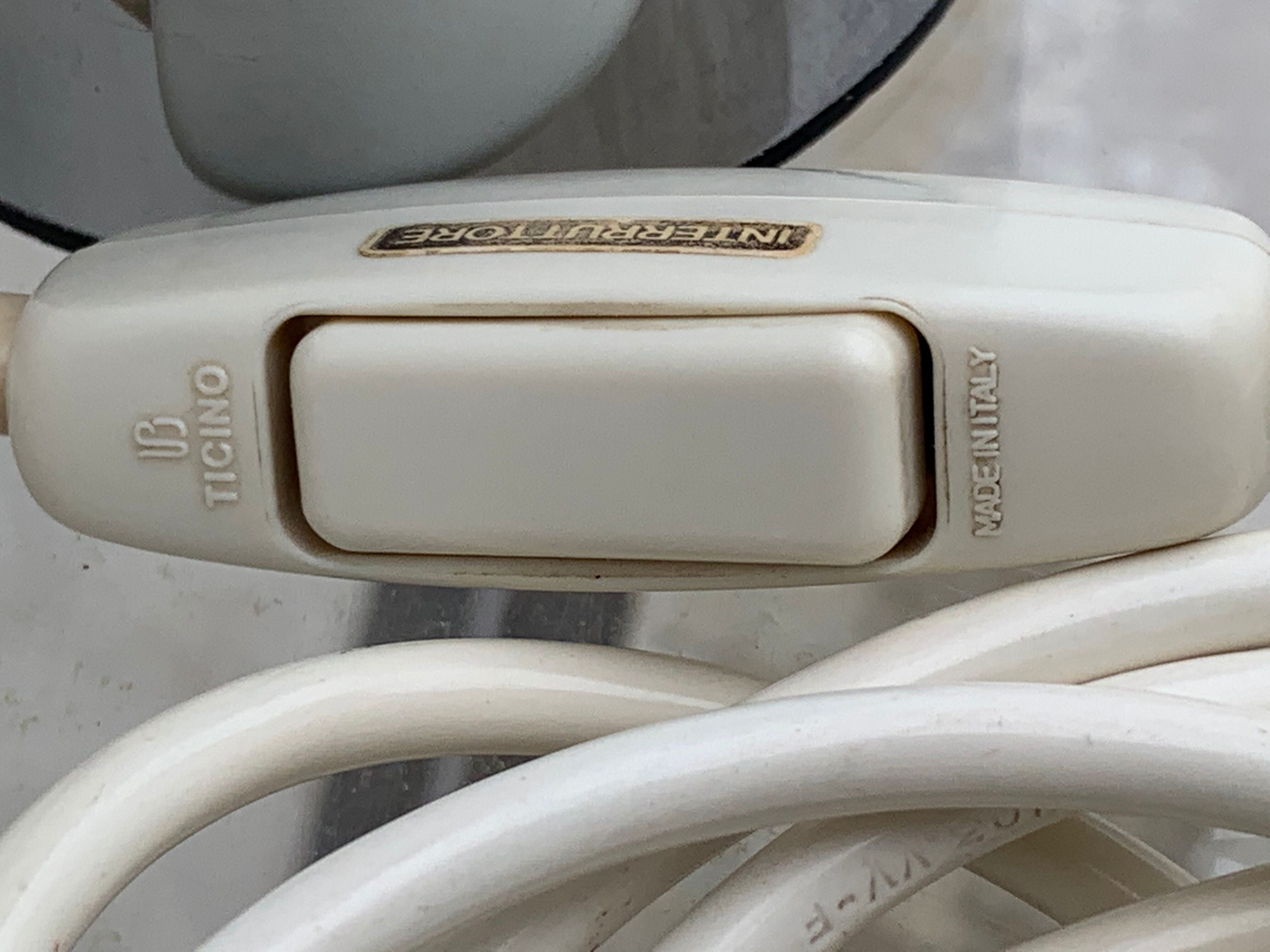 Italian lamp foot Ticino stainless steel cylinder 1970