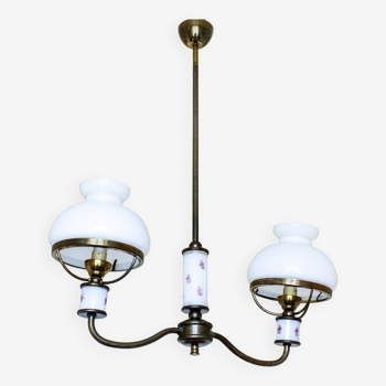 Plafonnier double vintage style lampe à huile Luminaire