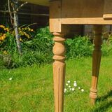 Farm table with turned legs