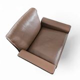 2 xBlack Shell & brown Leather 620 Chair Lounge Chair by Dieter Rams