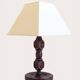 Art Deco Wood Table Lamp by Charles Dudouyt, France, 1930s