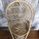 Lot of old sofa + armchair Emmanuelle style woven wicker vintage doll