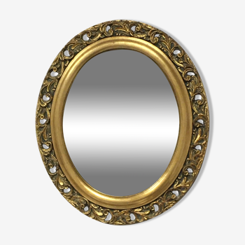 Oval gilded mirror