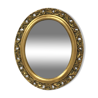 Oval gilded mirror